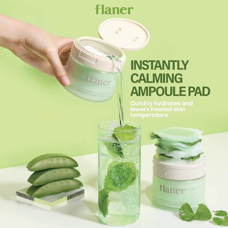 Cypress Aloe Calming Toner Pads – Soothing & Hydrating, 70 Sheets - MIRA MORA