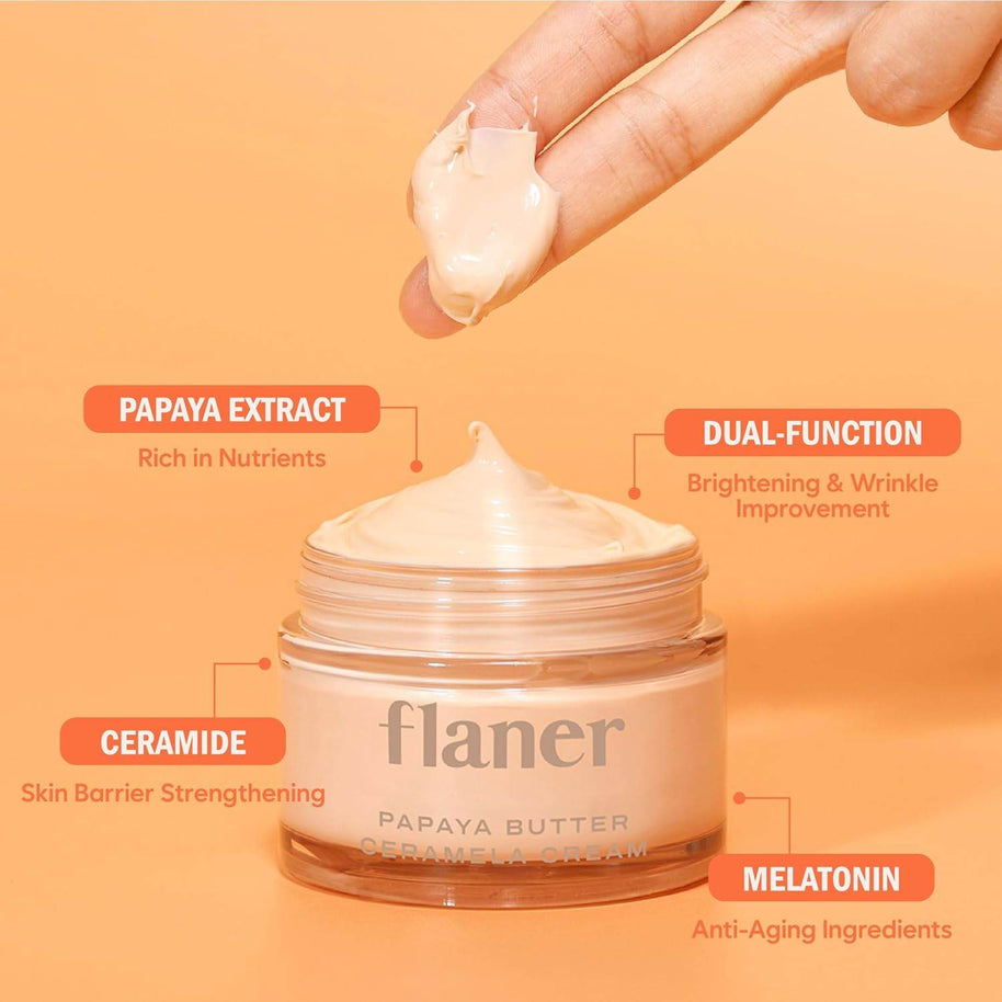 Papaya Ceramela Moisturizer – Brightening & Hydrating Cream - MIRA MORA