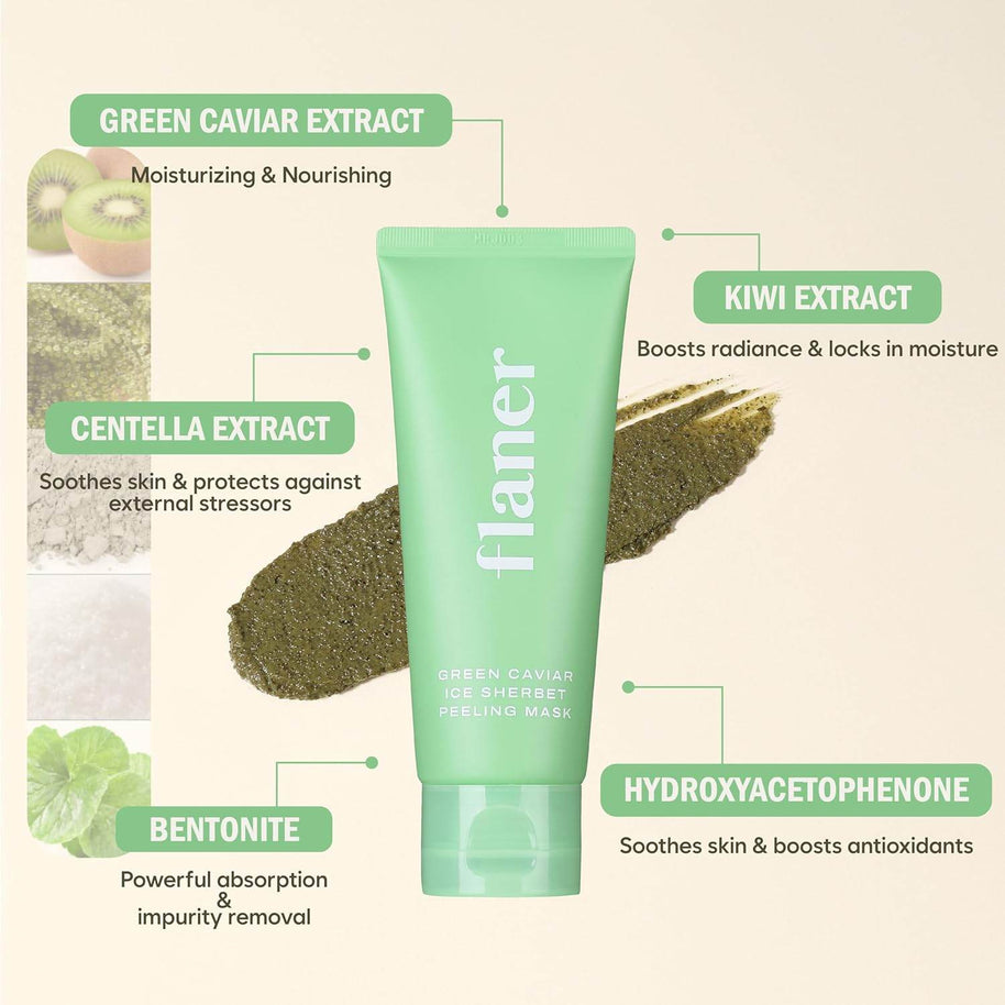Green Caviar Marine Peeling Mask – Exfoliating & Brightening - MIRA MORA
