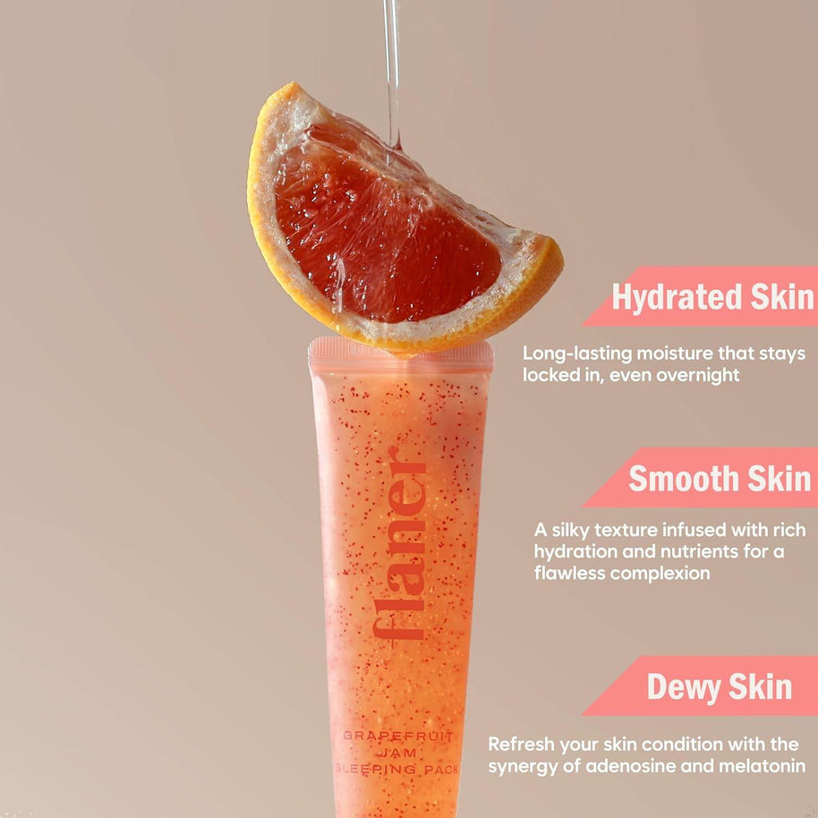 Grapefruit Sleeping Mask – Vitamin C Overnight Glow - MIRA MORA