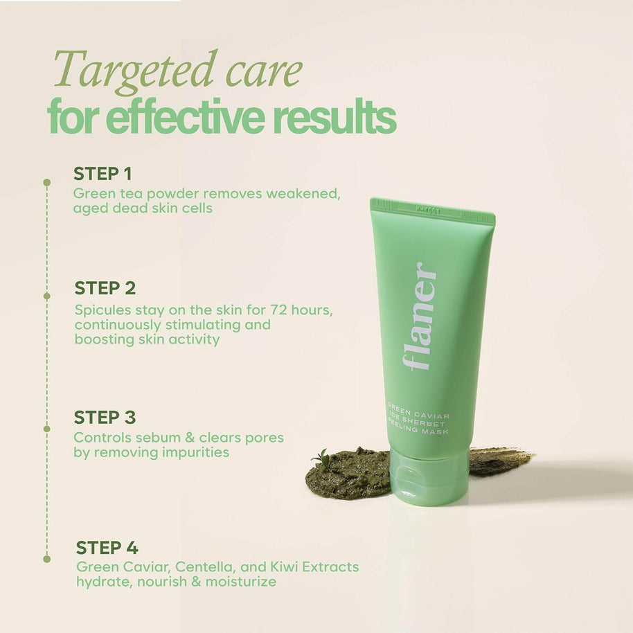 Green Caviar Marine Peeling Mask – Exfoliating & Brightening - MIRA MORA