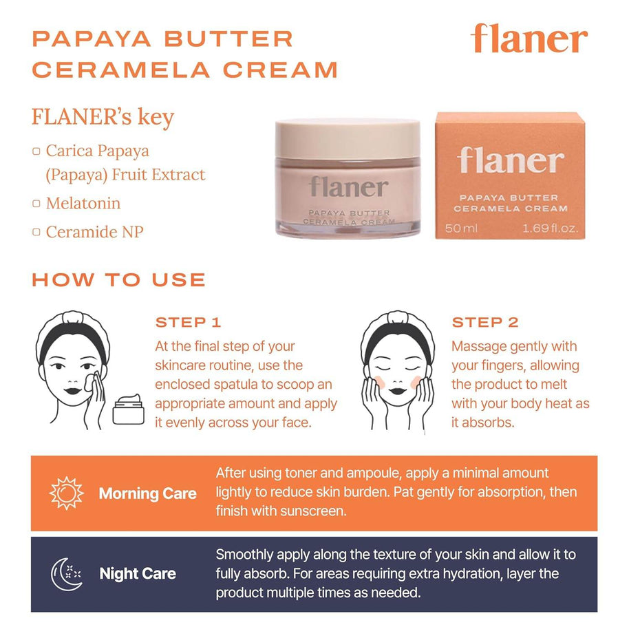 Papaya Ceramela Moisturizer – Brightening & Hydrating Cream - MIRA MORA
