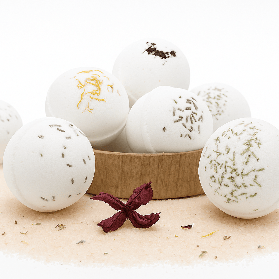 Himalayan Salt Bath Bomb Set – 6 Natural Scents - MIRA MORA