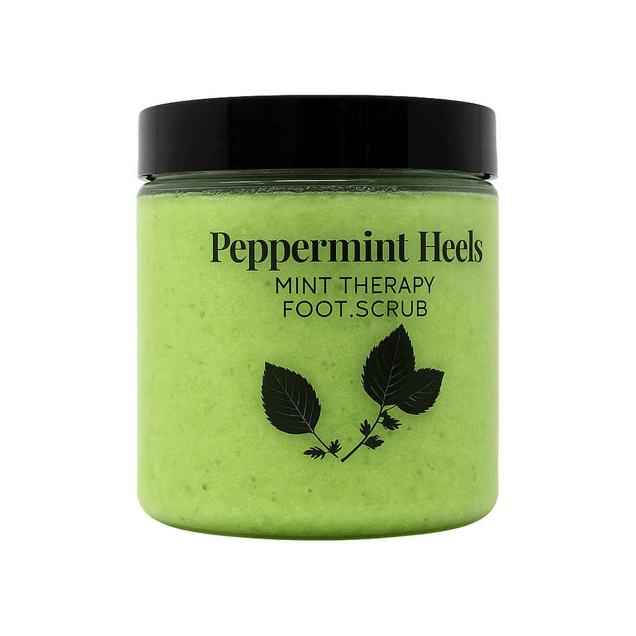 Peppermint Heels Foot Scrub – Cooling Mint Therapy - MIRA MORA