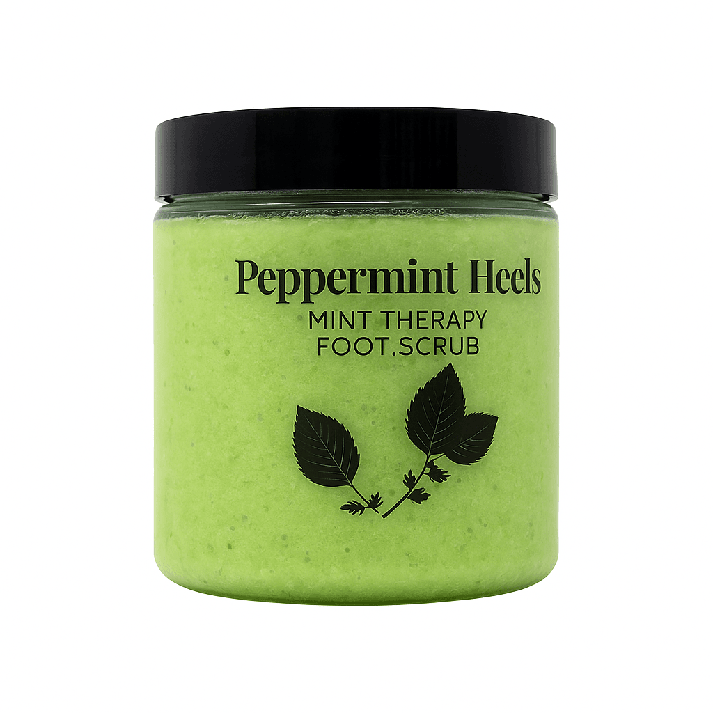 Peppermint Heels Foot Scrub – Cooling Mint Therapy - MIRA MORA