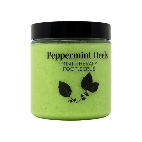 Peppermint Heels Foot Scrub – Cooling Mint Therapy - MIRA MORA