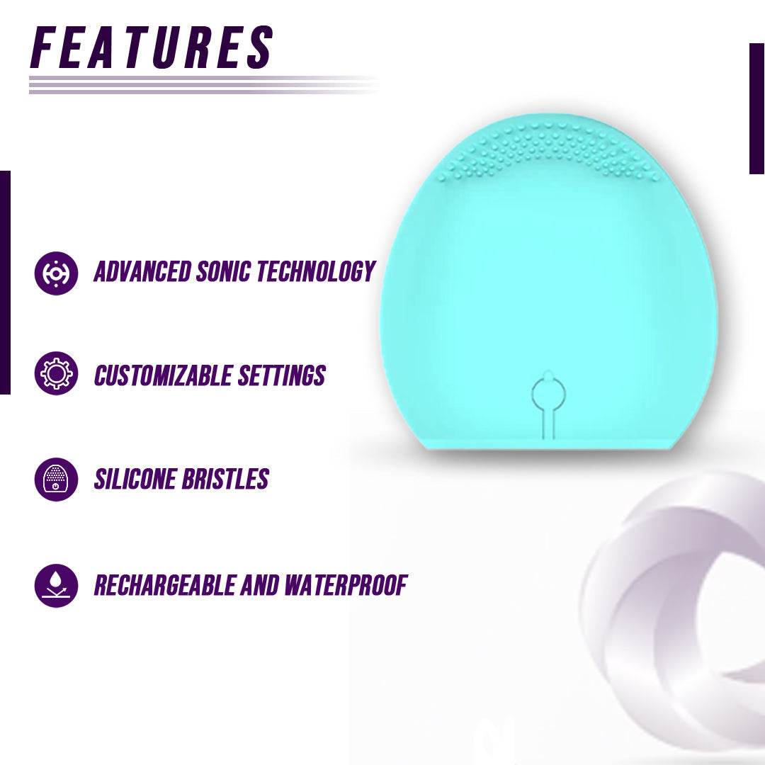 Rechargeable Silicone Facial Cleansing Brush – Deep Clean & Massage - MIRA MORA