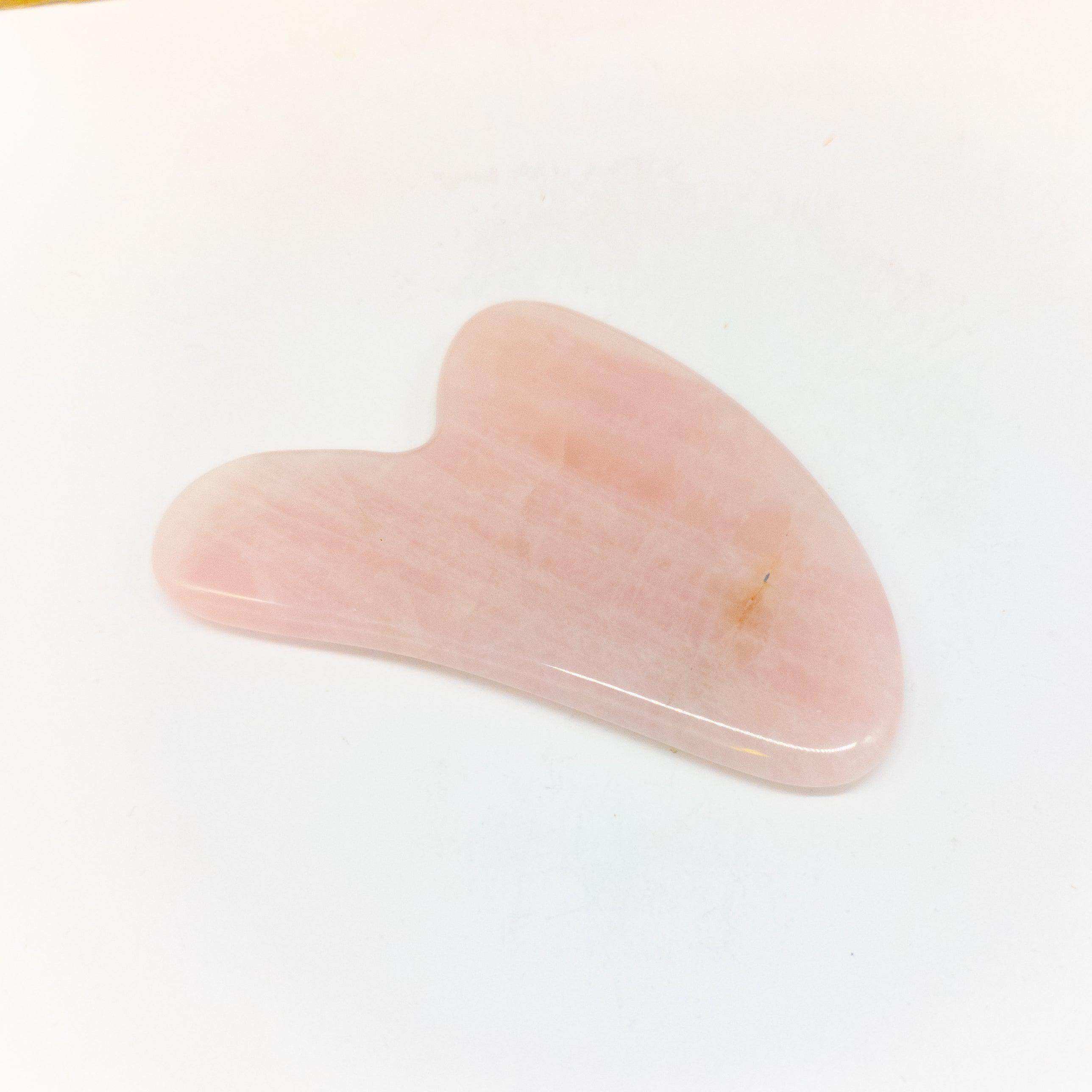 Rose Quartz Gua Sha Facial Massage Tool – Boost Circulation & Radiance - MIRA MORA