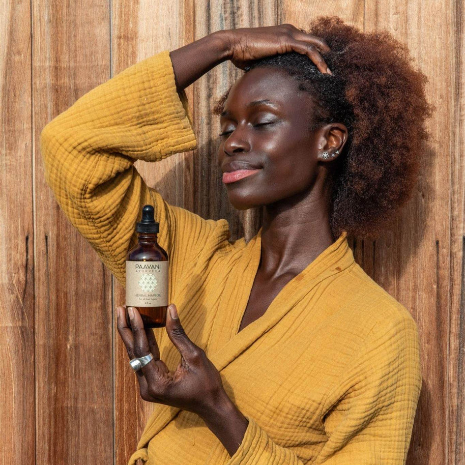 Ayurvedic Herbal Hair Oil – Scalp & Growth Treatment - MIRA MORA