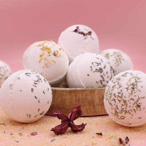 Himalayan Salt Bath Bomb Set – 6 Natural Scents - MIRA MORA