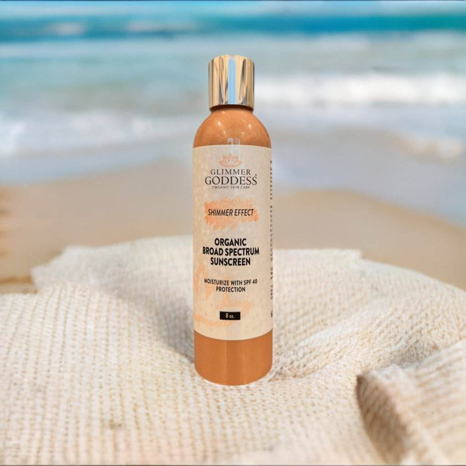 Goddess Glow SPF 40 Shimmer Suntan Lotion – Reef-Safe Radiance - MIRA MORA