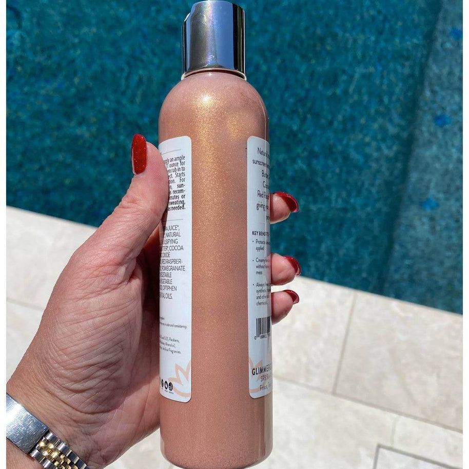 Goddess Glow SPF 40 Shimmer Suntan Lotion – Reef-Safe Radiance - MIRA MORA