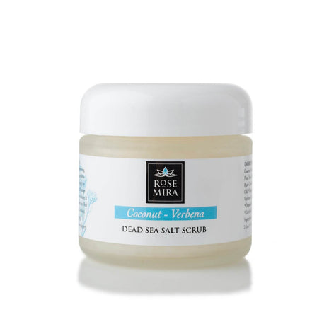 Coconut Verbena Dead Sea Salt Body Scrub – Exfoliate & Moisturize - MIRA MORA